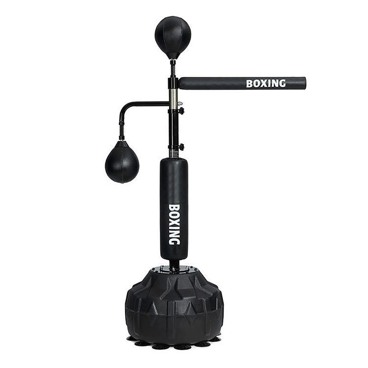 Boxing Speed Trainer Punching Spinning Bar with Dual Punch Head Height Adustable from 67 Boxing Speed Trainer Punching Spinning Bar with Dual Punch Head Height Adustable from 67